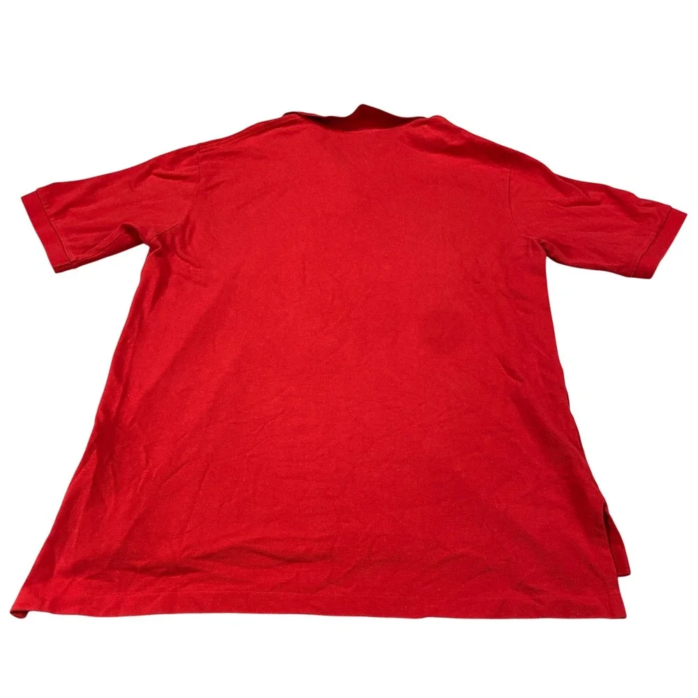 Polo Ralph Lauren Mens LT Tall Red Short Sleeve Pique Cotton Polo Shirt Pony - Picture 2 of 11